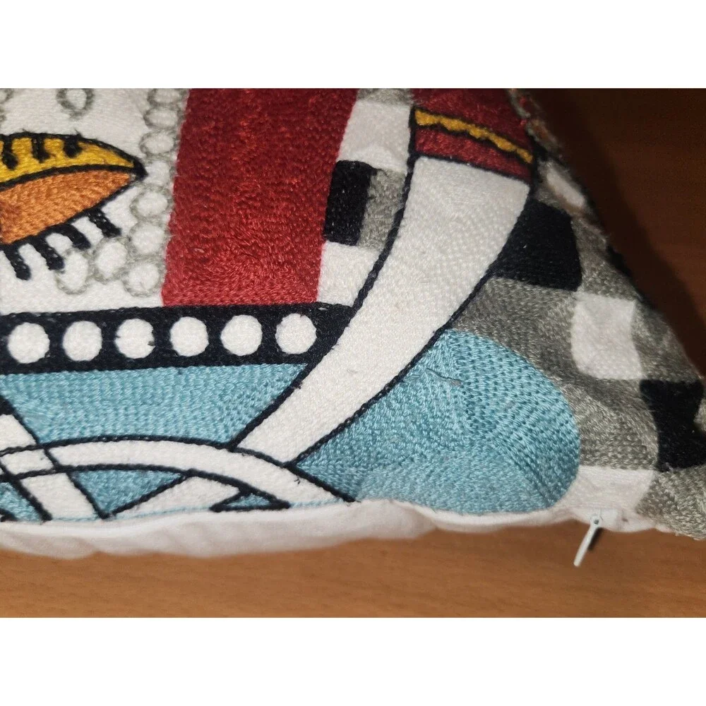 Pair Of Día de Muertos Embroidered Pillow Covers Frida Kahlo Pillows Set Of 2